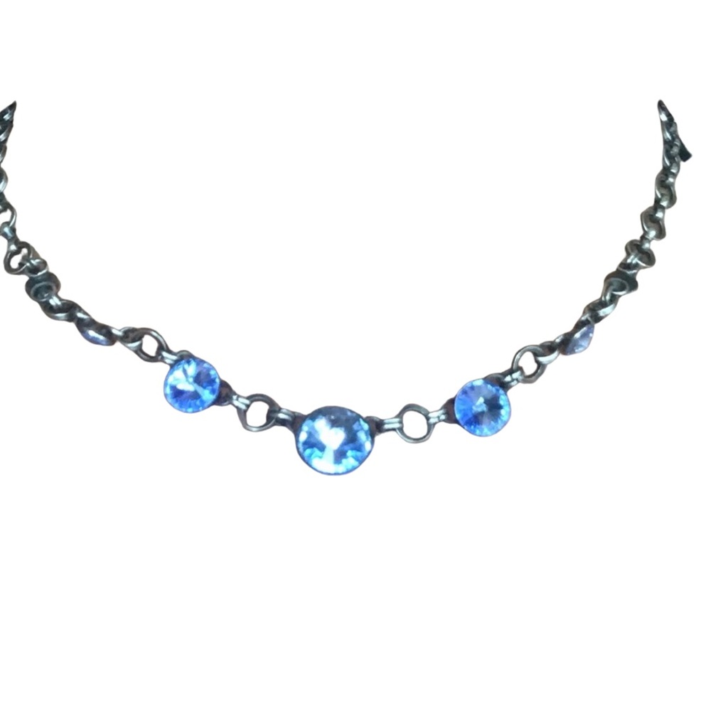 Periwinkle stone necklace